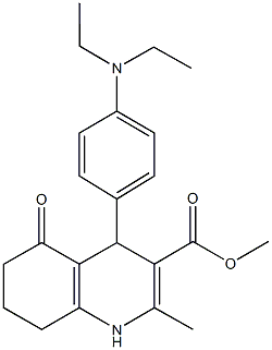 methyl 4-[4-(diethylamino)phenyl]-2-methyl-5-oxo-1,4,5,6,7,8-hexahydroquinoline-3-carboxylate Struktur