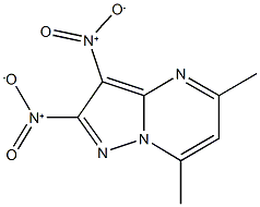 2,3-bisnitro-5,7-dimethylpyrazolo[1,5-a]pyrimidine Struktur