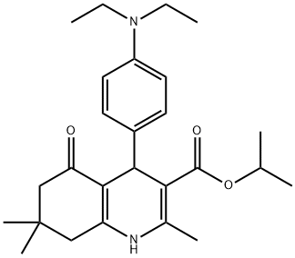 isopropyl 4-[4-(diethylamino)phenyl]-2,7,7-trimethyl-5-oxo-1,4,5,6,7,8-hexahydro-3-quinolinecarboxylate Struktur