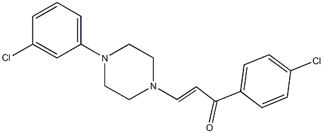 1-(4-chlorophenyl)-3-[4-(3-chlorophenyl)-1-piperazinyl]-2-propen-1-one Struktur