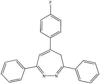 5-(4-fluorophenyl)-3,7-diphenyl-4H-1,2-diazepine Struktur