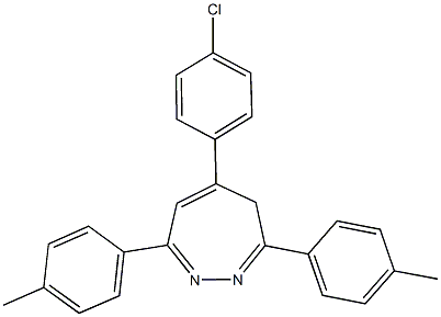 5-(4-chlorophenyl)-3,7-bis(4-methylphenyl)-4H-1,2-diazepine Struktur