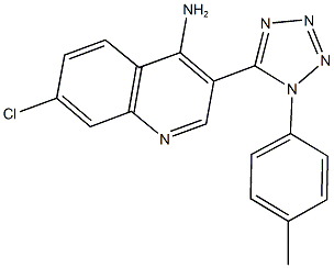 7-chloro-3-[1-(4-methylphenyl)-1H-tetraazol-5-yl]-4-quinolinamine Struktur