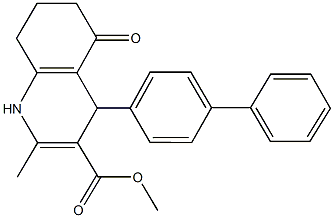 methyl 4-[1,1'-biphenyl]-4-yl-2-methyl-5-oxo-1,4,5,6,7,8-hexahydro-3-quinolinecarboxylate Struktur