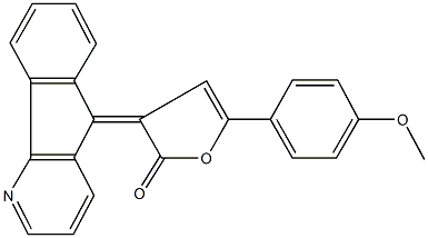 3-(5H-indeno[1,2-b]pyridin-5-ylidene)-5-(4-methoxyphenyl)-2(3H)-furanone Struktur