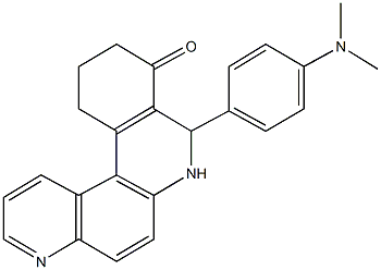 8-[4-(dimethylamino)phenyl]-8,10,11,12-tetrahydrobenzo[a][4,7]phenanthrolin-9(7H)-one Struktur