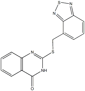 2-[(2,1,3-benzothiadiazol-4-ylmethyl)sulfanyl]-4(3H)-quinazolinone Struktur