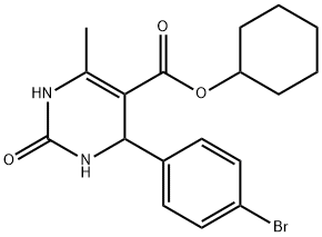 cyclohexyl 4-(4-bromophenyl)-6-methyl-2-oxo-1,2,3,4-tetrahydropyrimidine-5-carboxylate Struktur