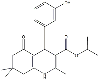 1-methylethyl 4-(3-hydroxyphenyl)-2,7,7-trimethyl-5-oxo-1,4,5,6,7,8-hexahydroquinoline-3-carboxylate Struktur