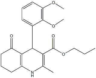 propyl 4-[2,3-bis(methyloxy)phenyl]-2-methyl-5-oxo-1,4,5,6,7,8-hexahydroquinoline-3-carboxylate Struktur