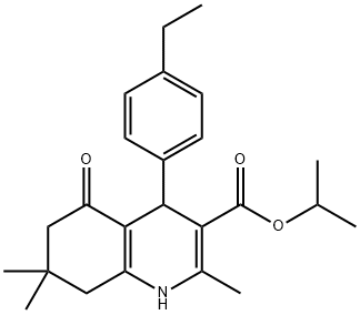 isopropyl 4-(4-ethylphenyl)-2,7,7-trimethyl-5-oxo-1,4,5,6,7,8-hexahydro-3-quinolinecarboxylate Struktur