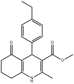 methyl 4-(4-ethylphenyl)-2-methyl-5-oxo-1,4,5,6,7,8-hexahydro-3-quinolinecarboxylate Struktur