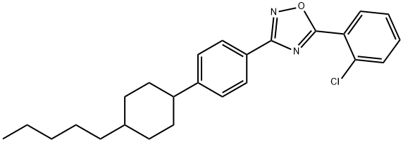 5-(2-chlorophenyl)-3-[4-(4-pentylcyclohexyl)phenyl]-1,2,4-oxadiazole Struktur