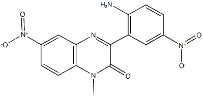 3-{2-amino-5-nitrophenyl}-6-nitro-1-methyl-2(1H)-quinoxalinone Struktur