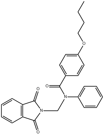 4-butoxy-N-[(1,3-dioxo-1,3-dihydro-2H-isoindol-2-yl)methyl]-N-phenylbenzamide Struktur