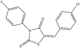 5-(4-chlorobenzylidene)-3-(4-fluorophenyl)-2-thioxo-1,3-thiazolidin-4-one Struktur