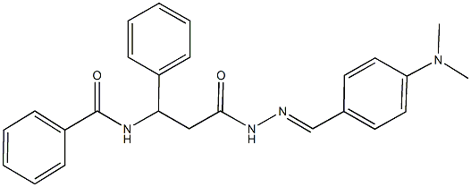 N-(3-{2-[4-(dimethylamino)benzylidene]hydrazino}-3-oxo-1-phenylpropyl)benzamide Struktur