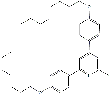 2-methyl-4,6-bis[4-(octyloxy)phenyl]pyridine Struktur