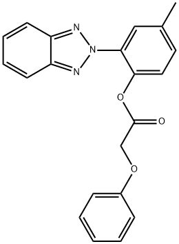 2-(2H-1,2,3-benzotriazol-2-yl)-4-methylphenyl phenoxyacetate Struktur