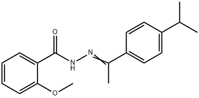 N'-[1-(4-isopropylphenyl)ethylidene]-2-methoxybenzohydrazide Struktur