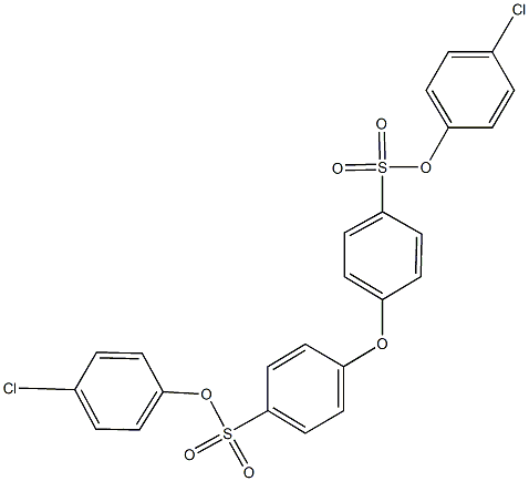 4-chlorophenyl 4-{4-[(4-chlorophenoxy)sulfonyl]phenoxy}benzenesulfonate Struktur