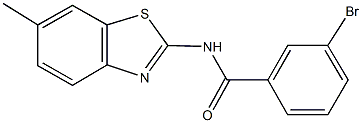 3-bromo-N-(6-methyl-1,3-benzothiazol-2-yl)benzamide Struktur