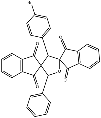 1,1'',3,3''(2,2''H)-dioxo-4'-(4-bromophenyl)-2'-phenyldipsiro[1H-indene-2,3'-tetrahydrofuran-5',2''-(1''H)-indene] Struktur