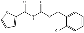 O-(2-chlorobenzyl) 2-furoylthiocarbamate Struktur