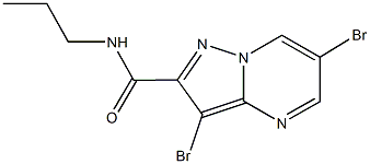 3,6-dibromo-N-propylpyrazolo[1,5-a]pyrimidine-2-carboxamide Struktur