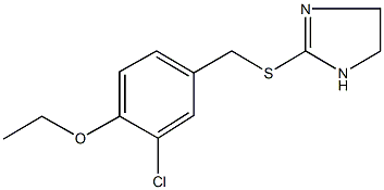 2-[(3-chloro-4-ethoxybenzyl)sulfanyl]-4,5-dihydro-1H-imidazole Struktur