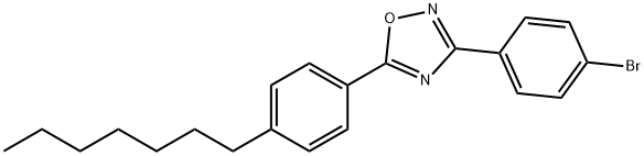 3-(4-bromophenyl)-5-(4-heptylphenyl)-1,2,4-oxadiazole Struktur