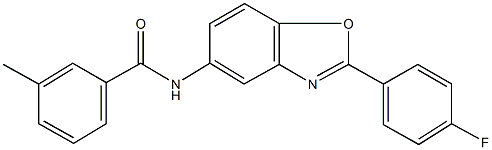 N-[2-(4-fluorophenyl)-1,3-benzoxazol-5-yl]-3-methylbenzamide Struktur