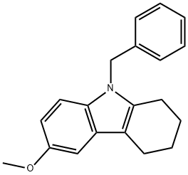 9-benzyl-6-methoxy-2,3,4,9-tetrahydro-1H-carbazole Struktur