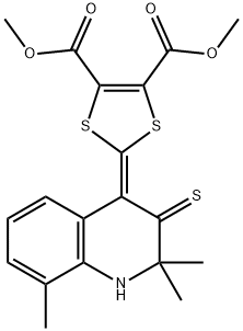 dimethyl 2-(2,2,8-trimethyl-3-thioxo-2,3-dihydro-4(1H)-quinolinylidene)-1,3-dithiole-4,5-dicarboxylate Struktur