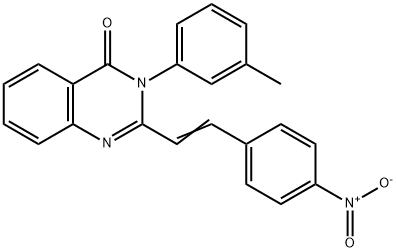 2-(2-{4-nitrophenyl}vinyl)-3-(3-methylphenyl)-4(3H)-quinazolinone Struktur