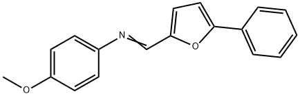 N-(4-methoxyphenyl)-N-[(5-phenyl-2-furyl)methylene]amine Struktur