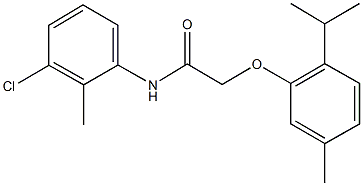 N-(3-chloro-2-methylphenyl)-2-(2-isopropyl-5-methylphenoxy)acetamide Struktur