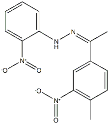 1-{3-nitro-4-methylphenyl}ethanone {2-nitrophenyl}hydrazone Struktur