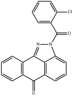 2-(2-chlorobenzoyl)dibenzo[cd,g]indazol-6(2H)-one Struktur