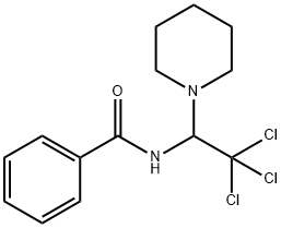 N-[2,2,2-trichloro-1-(1-piperidinyl)ethyl]benzamide Struktur