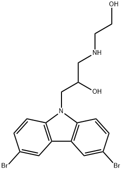 1-(3,6-dibromo-9H-carbazol-9-yl)-3-[(2-hydroxyethyl)amino]-2-propanol Struktur