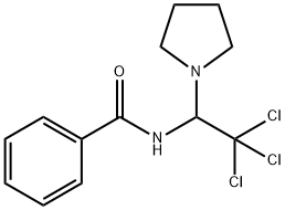 N-(2,2,2-trichloro-1-pyrrolidin-1-ylethyl)benzamide Struktur