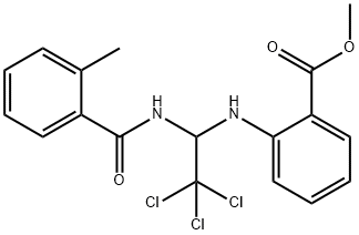 methyl 2-({2,2,2-trichloro-1-[(2-methylbenzoyl)amino]ethyl}amino)benzoate Struktur