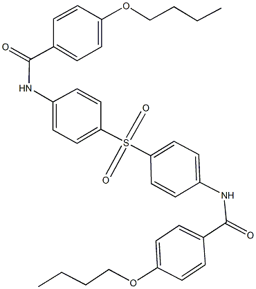 4-butoxy-N-[4-({4-[(4-butoxybenzoyl)amino]phenyl}sulfonyl)phenyl]benzamide Struktur