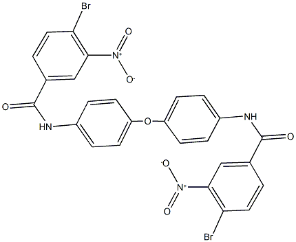 4-bromo-N-{4-[4-({4-bromo-3-nitrobenzoyl}amino)phenoxy]phenyl}-3-nitrobenzamide Struktur