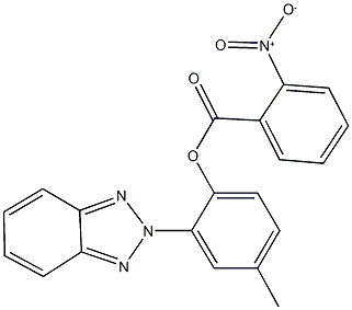 2-(2H-1,2,3-benzotriazol-2-yl)-4-methylphenyl 2-nitrobenzoate Struktur