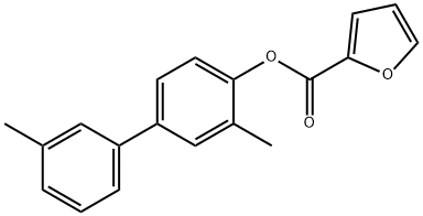 3,3'-dimethyl[1,1'-biphenyl]-4-yl 2-furoate Struktur