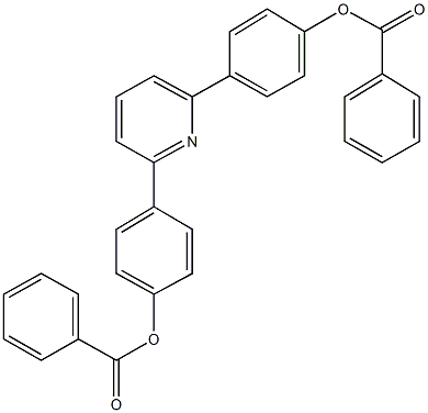 4-{6-[4-(benzoyloxy)phenyl]-2-pyridinyl}phenyl benzoate Struktur