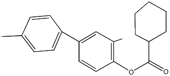 3,4'-dimethyl[1,1'-biphenyl]-4-yl cyclohexanecarboxylate Struktur