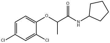 N-cyclopentyl-2-(2,4-dichlorophenoxy)propanamide Struktur